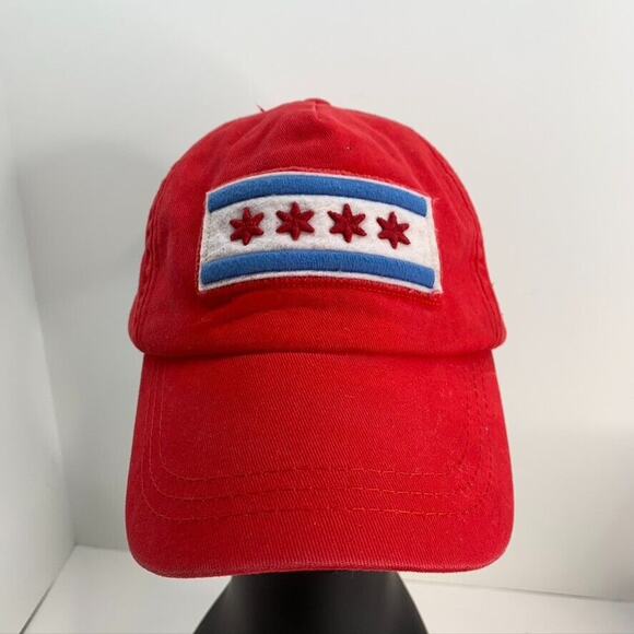 Thirty 5 Fifty 5 Wriglry Field Chicago Flag Men’s Red‎ Adjustable Hat - Picture 1 of 6